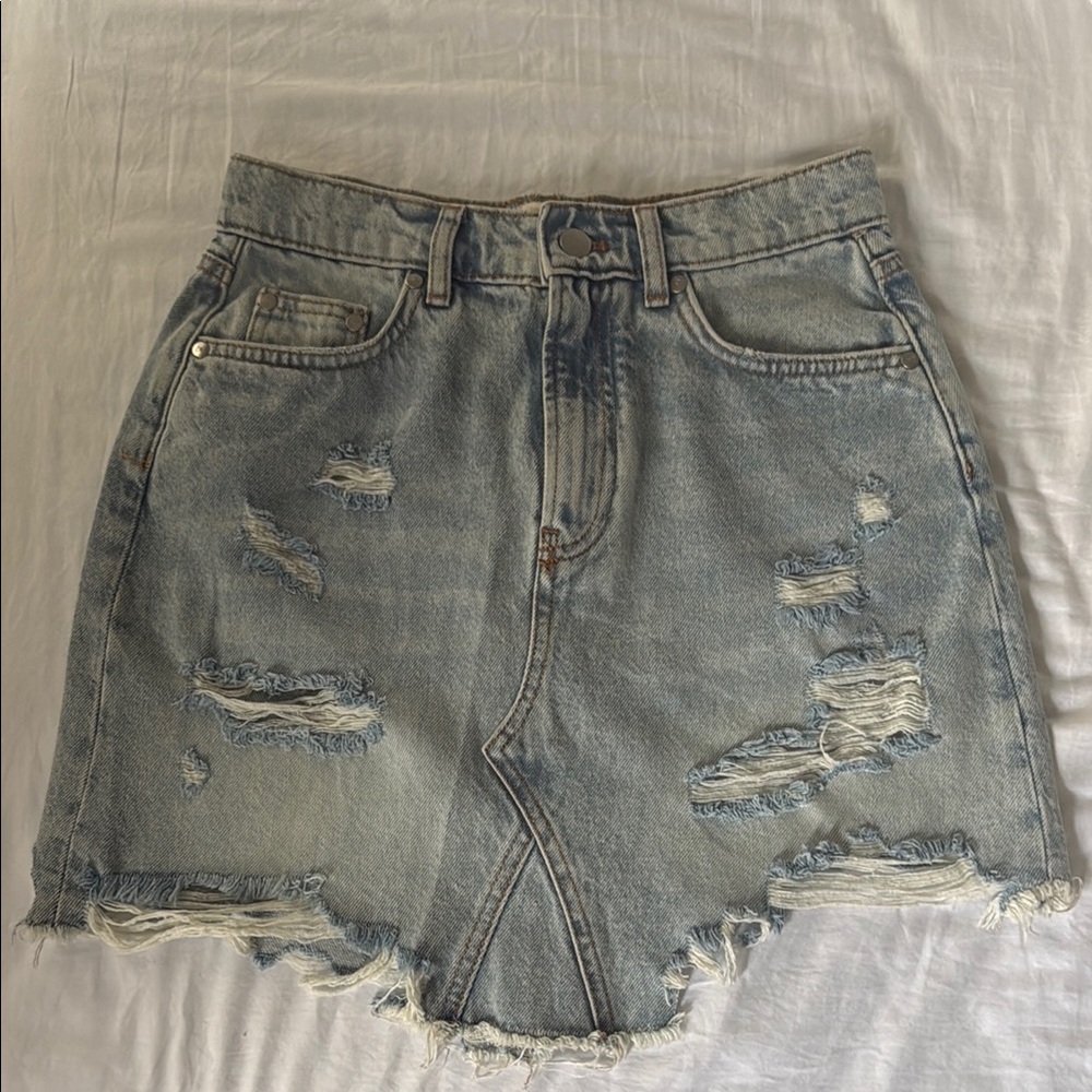 Pilcro Light Blue Denim Skirt